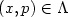 $(x,p)\in \Lambda$