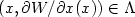 $(x,\partial W/\partial x(x))\in \Lambda $