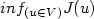 $inf_{(u\in V)} J(u)$