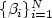 $\{\beta_i\}^N_{i=1}$
